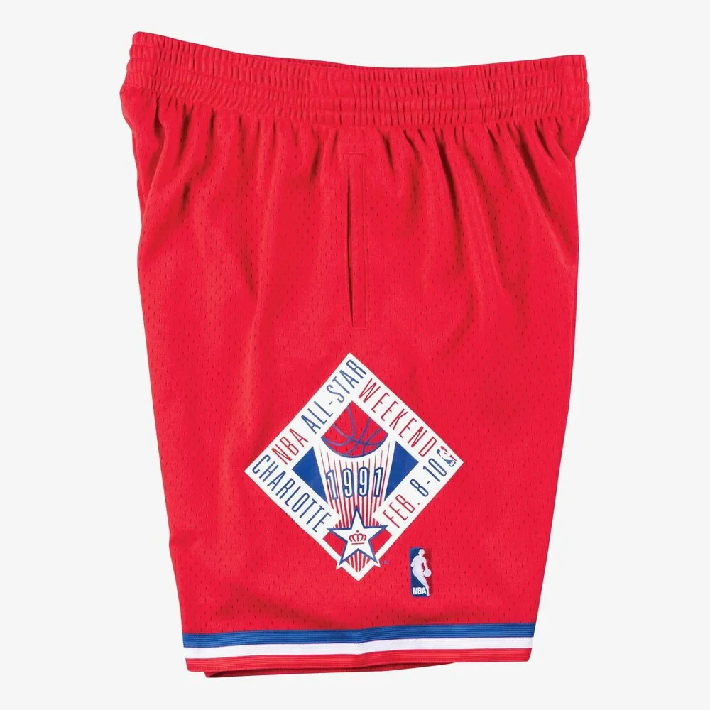 MENS MITCHELL & NESS NBA ALL-STAR WEST SWINGMAN SHORTS 91 - Picture 3 of 4